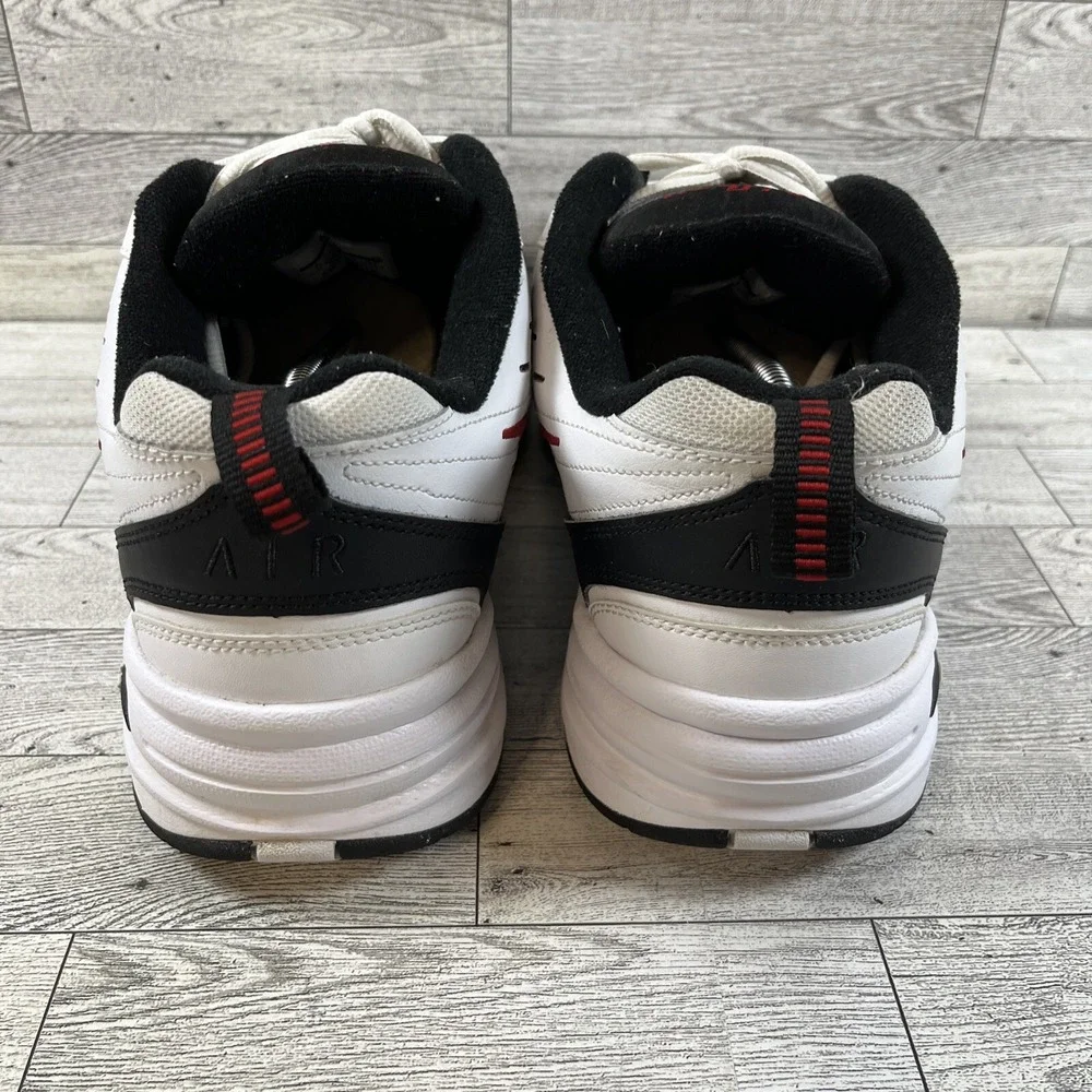 Nike Air Monarch IV White Black Red Athletic Shoes 416355-101 Men Size‎ 13